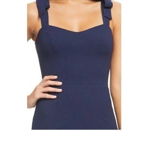 Dress the population navy blue Hana tie dress XXS